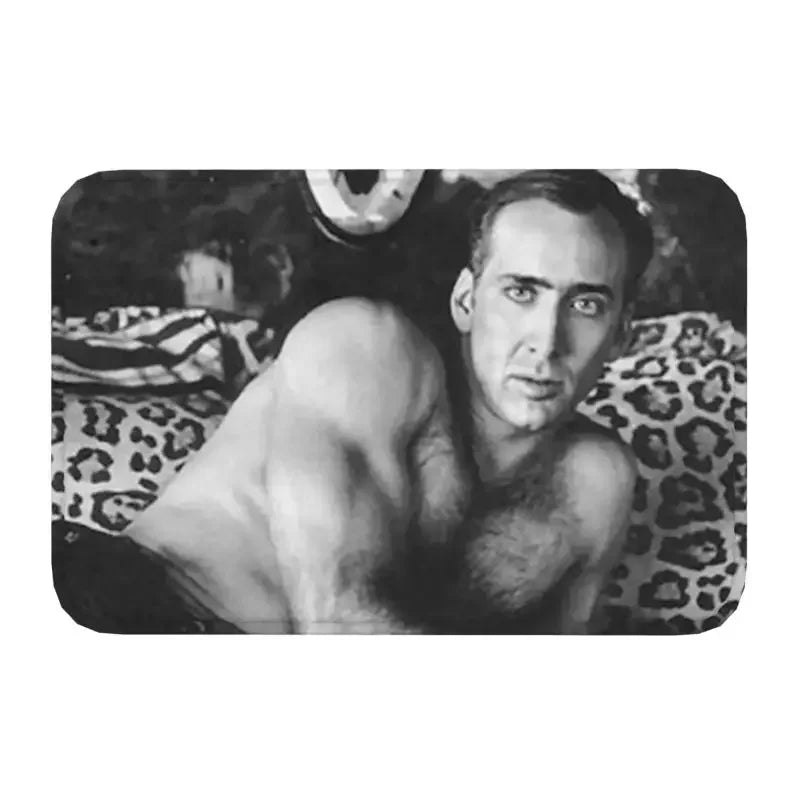 Cage Watch Mat – Hilarious Nicolas Cage Peeking Bath or Door Mat