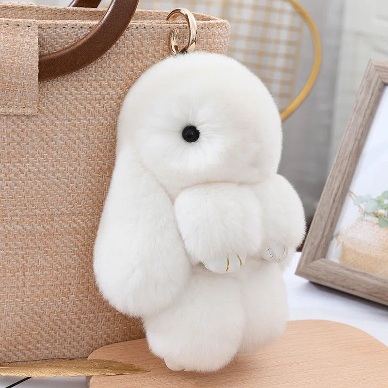 Cloud Bunny – Soft Fluffy Bunny Keychain Plush Charm