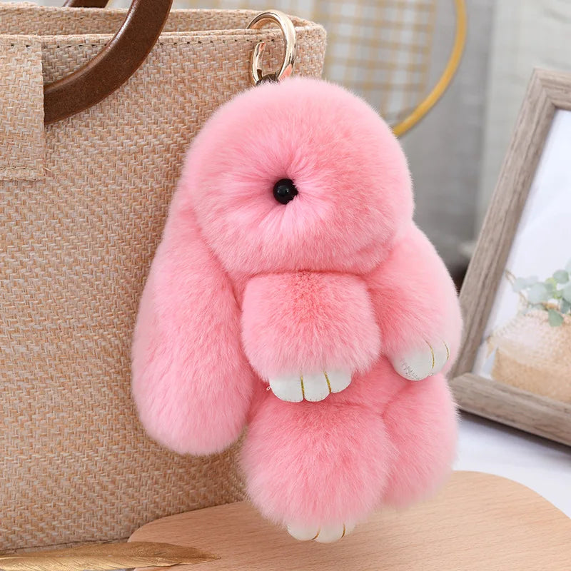 Blush Bun – Soft Pink Bunny Plush Keychain Charm