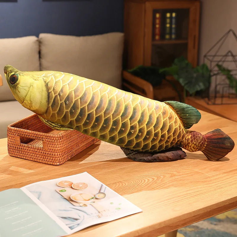 Goldboi the Arowana – Realistic Jumbo Fish Plush