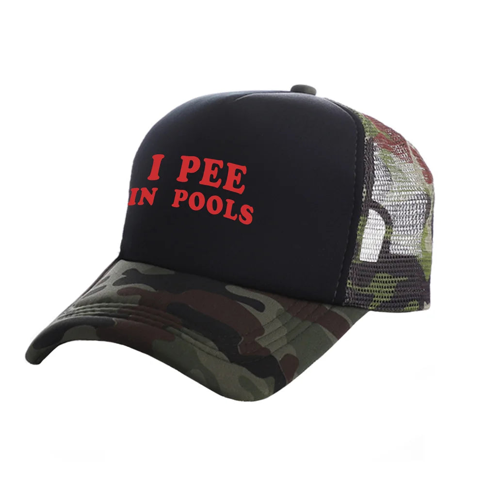 I Pee in Pools Cap – Bold & Rude Trucker Hat for Poolside Trolls