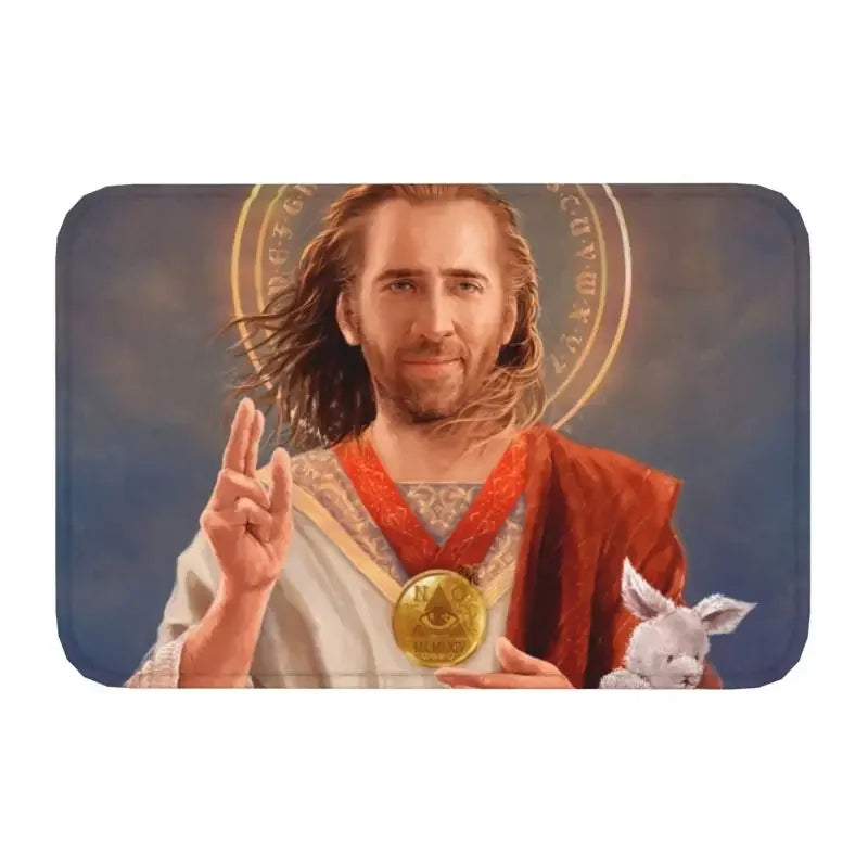Cage Watch Mat – Hilarious Nicolas Cage Peeking Bath or Door Mat