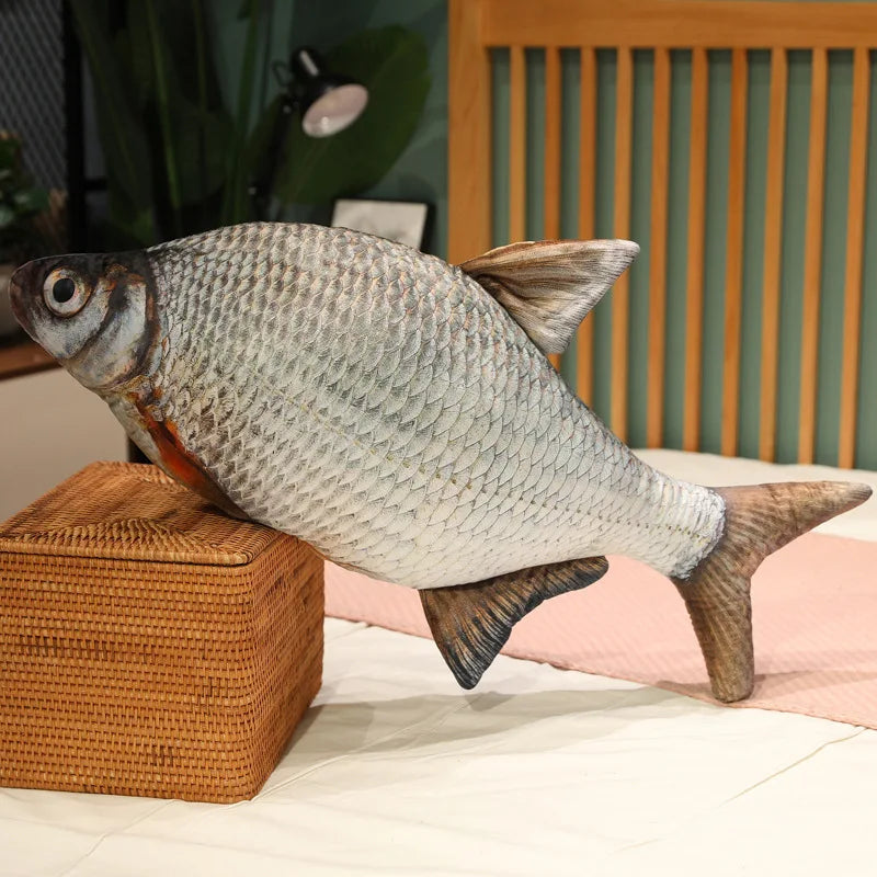 Lil’ Bloop – Round Silver Plush Fish Toy