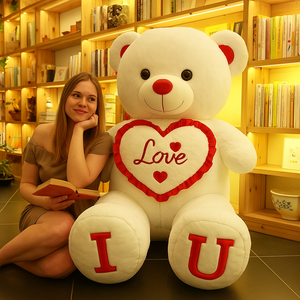 Big Love Bear – Giant Plush Teddy with Heart & Message